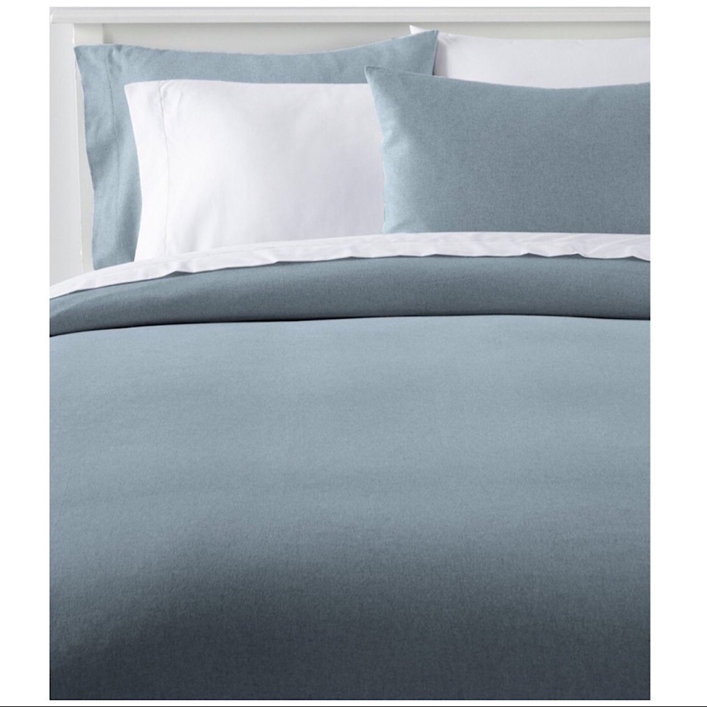 LL Bean Queen Flannel Comforter Cover NWT